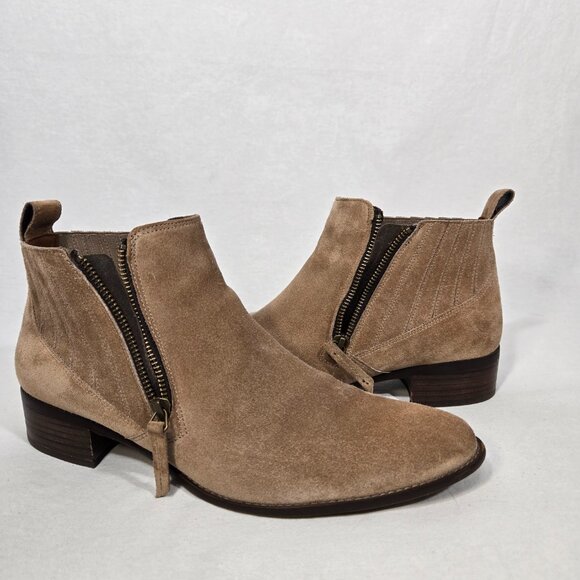 PAUL GREEN Old Money Elevated Basic TAN Suede Leather Chelsea Booties Size 10.5. - Picture 9 of 17